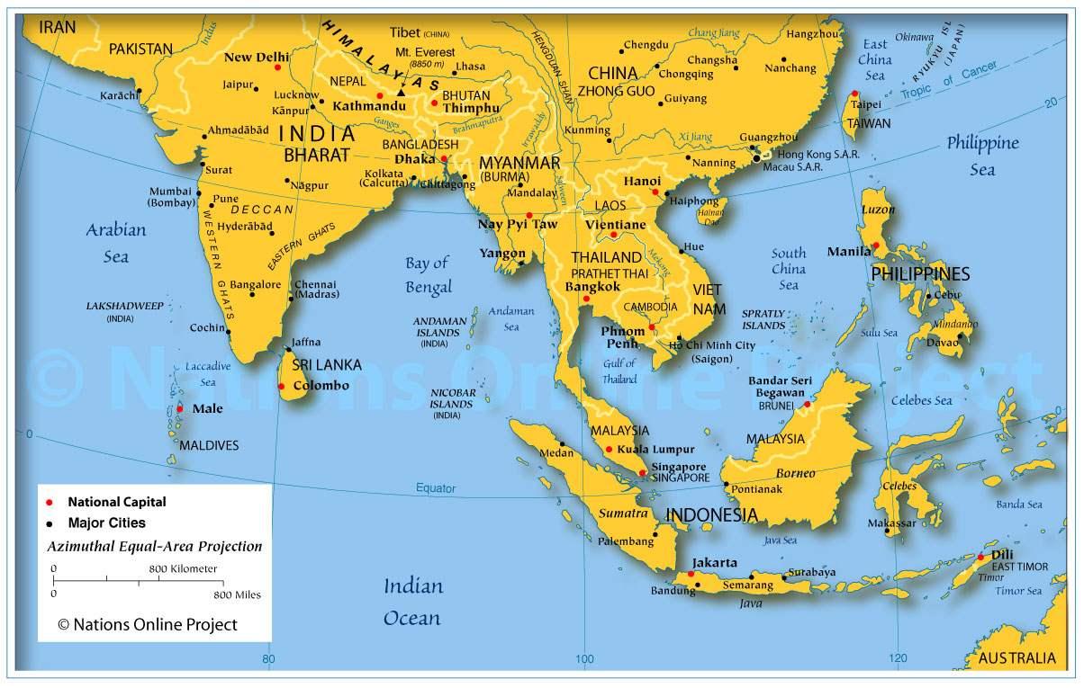 Harta Asia De Sud | Harta